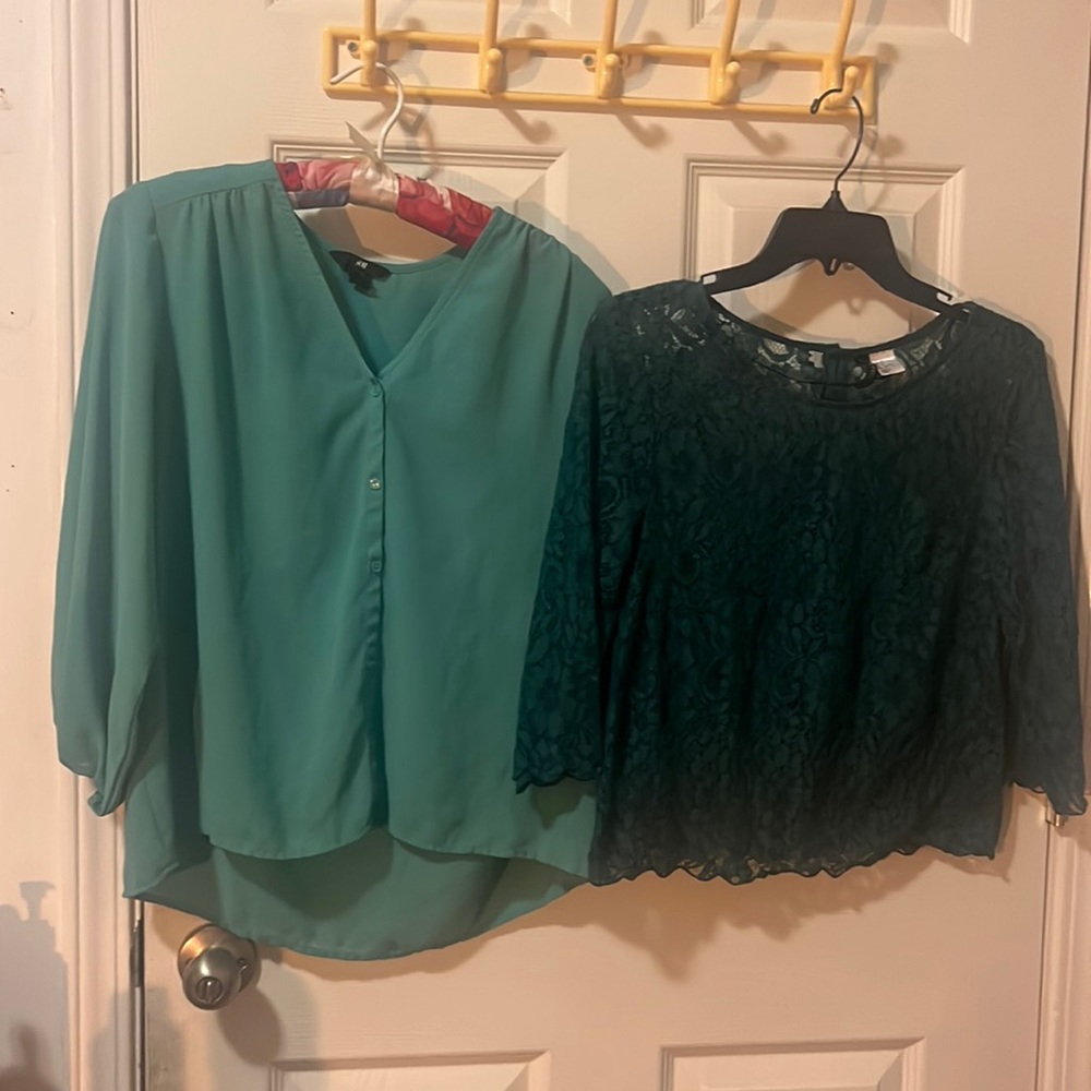 H&M green tops bundle